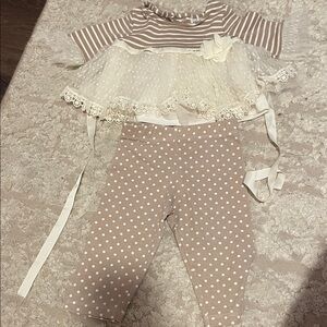 Rare Editions Brown and Cream Kids Matching Set